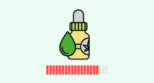 Illustration of a CBD oil container