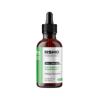 Bottle of Hempmends rsho green label (500 mg)