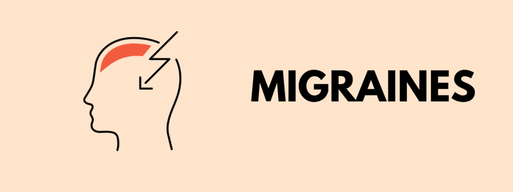 Banner reading "Migraines"