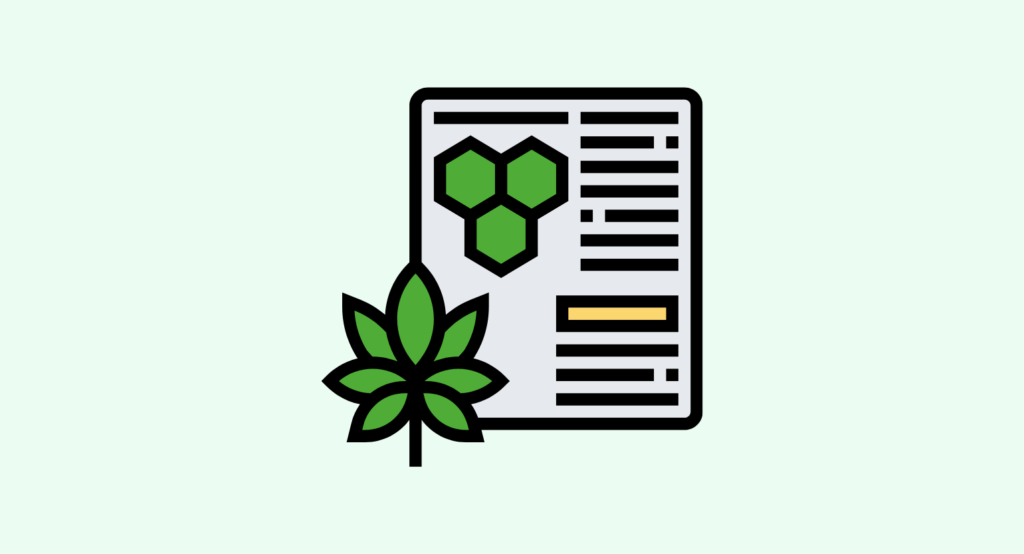 Illustration of cannabis lab report