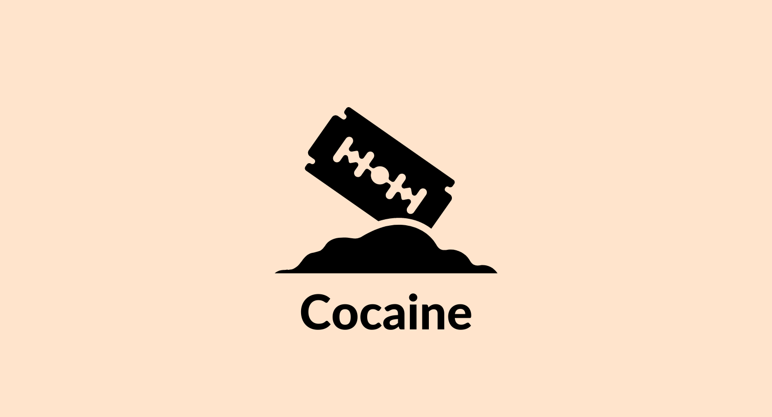 Illustration of cocaine powder.