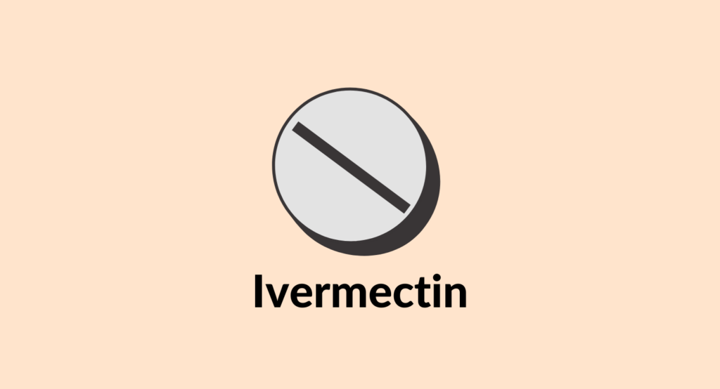 Illustration of an ivermectine tablet.