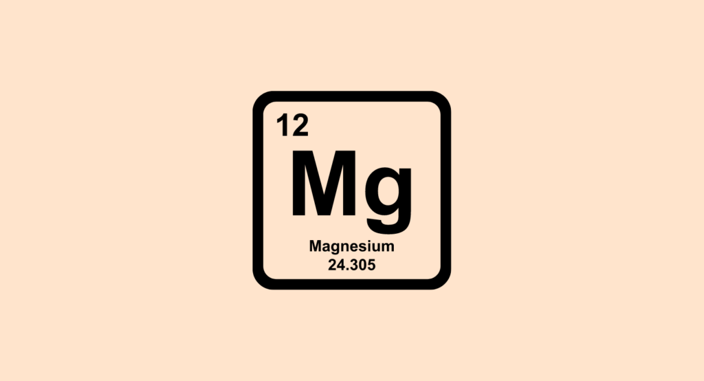 Illustration of periodic table. Magnesium.