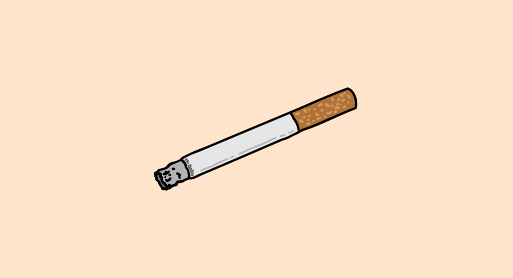 Illustration of a tobacco cigarette.