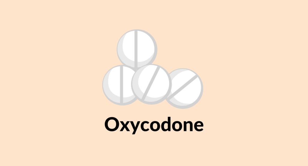 Illustration of oxycodone tablets.