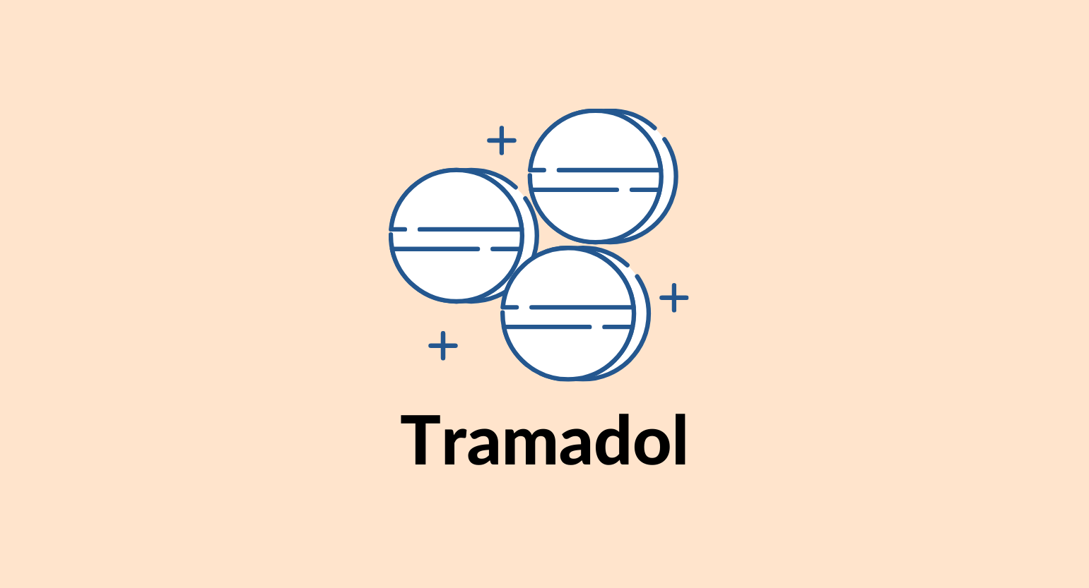 Illustration of tramadol tablets.