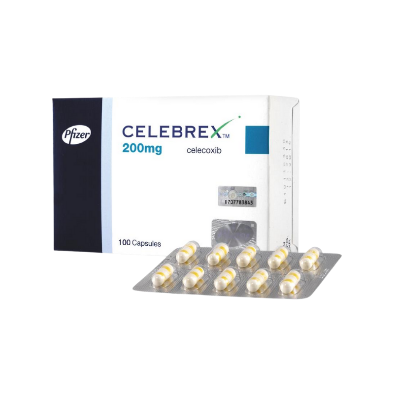 Celebrex (celecoxib) box with 100 capsules.