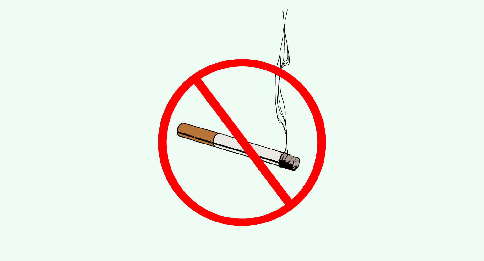 "No smoking" banner