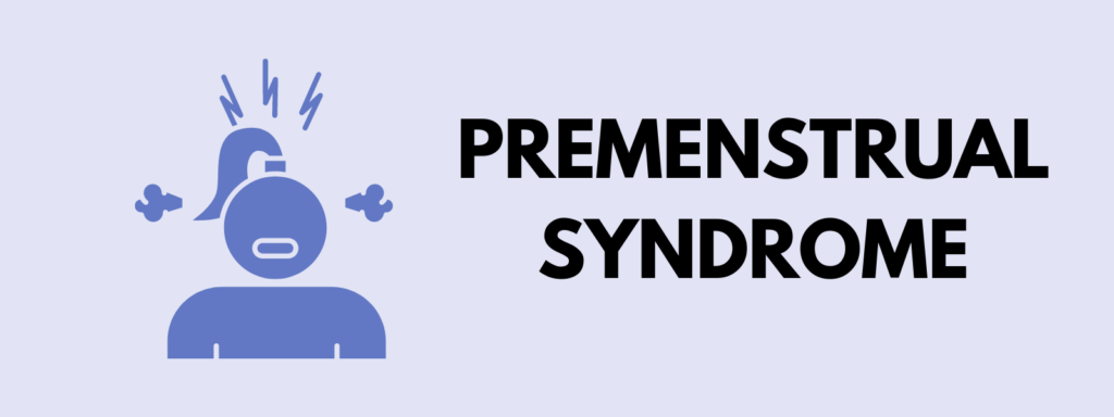 Banner reading "Premenstrual syndrome"