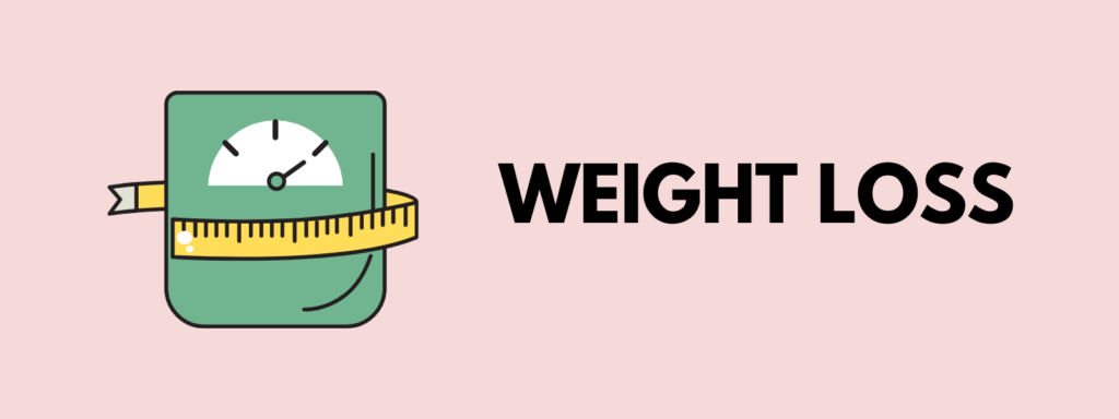 Banner reading "Weight loss"
