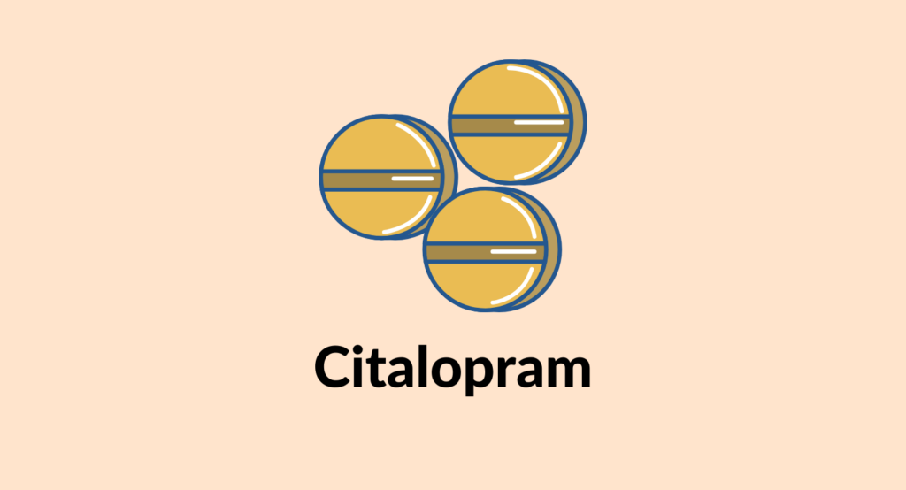 Illustration of citalopram tablets