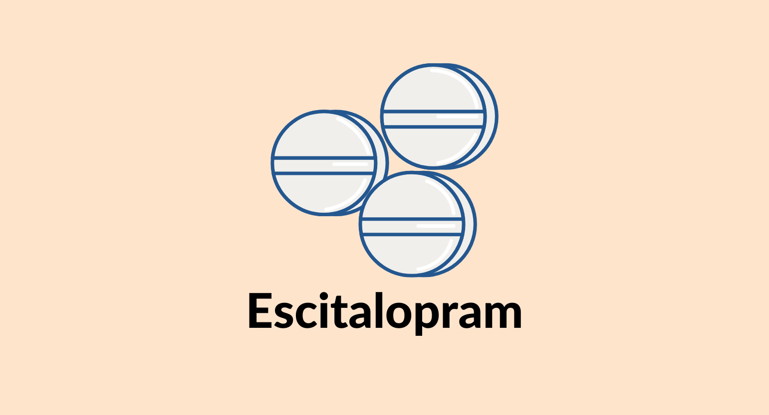 Illustration of escitalopram tablets