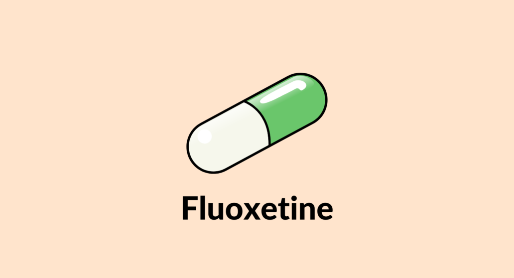 Illustration of fluoxetine capsule