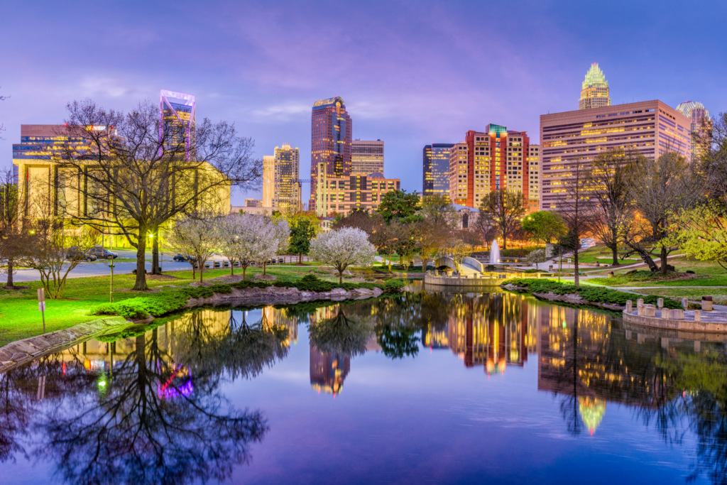 Photo of downtown Charlotte in North Carolina