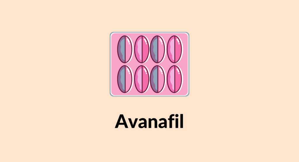 Illustration of avanafil tablets