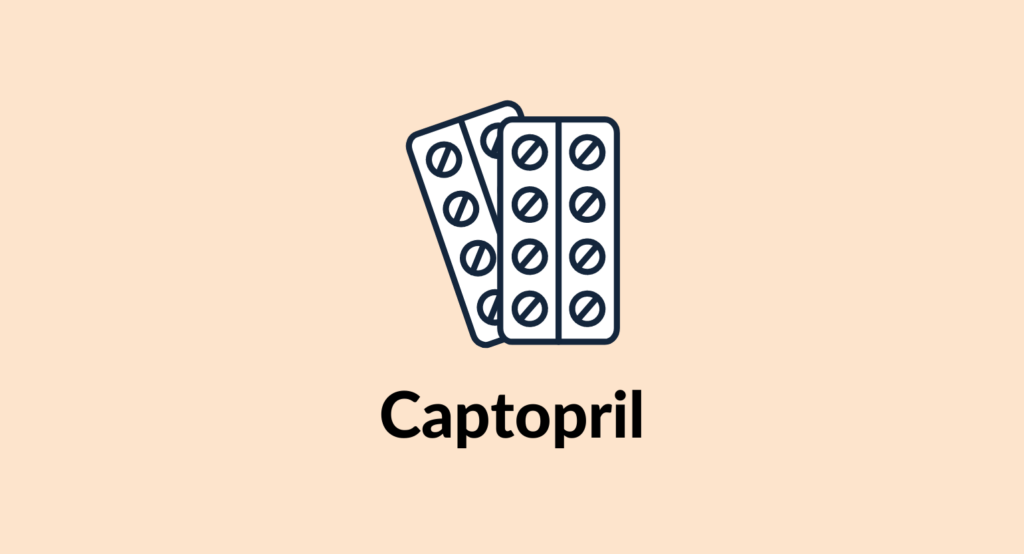 Illustration of captopril tablets