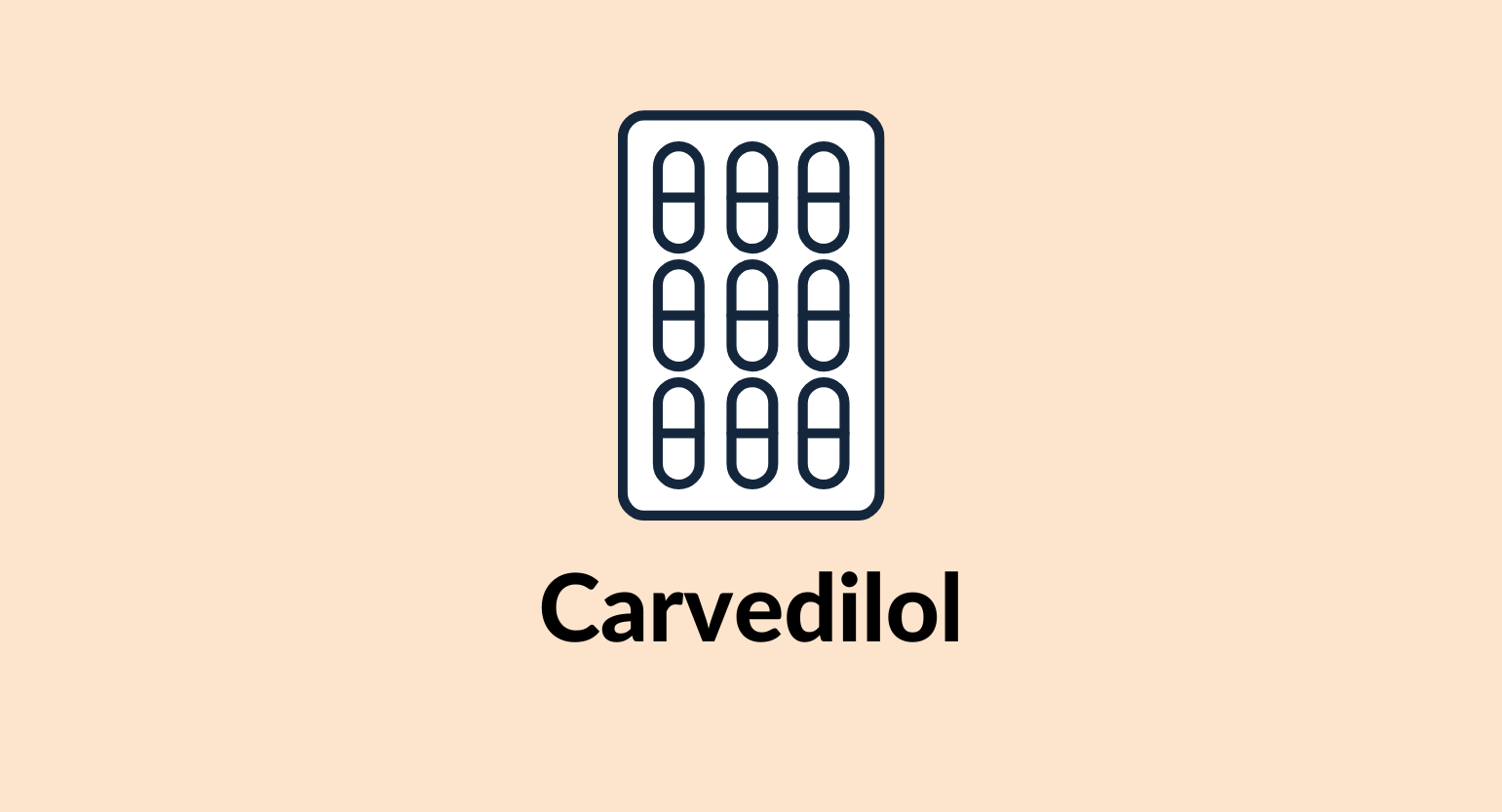 Illustration of carvedilol tablets