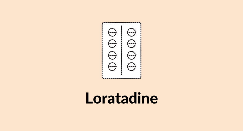 Illustration of loratadine tablets
