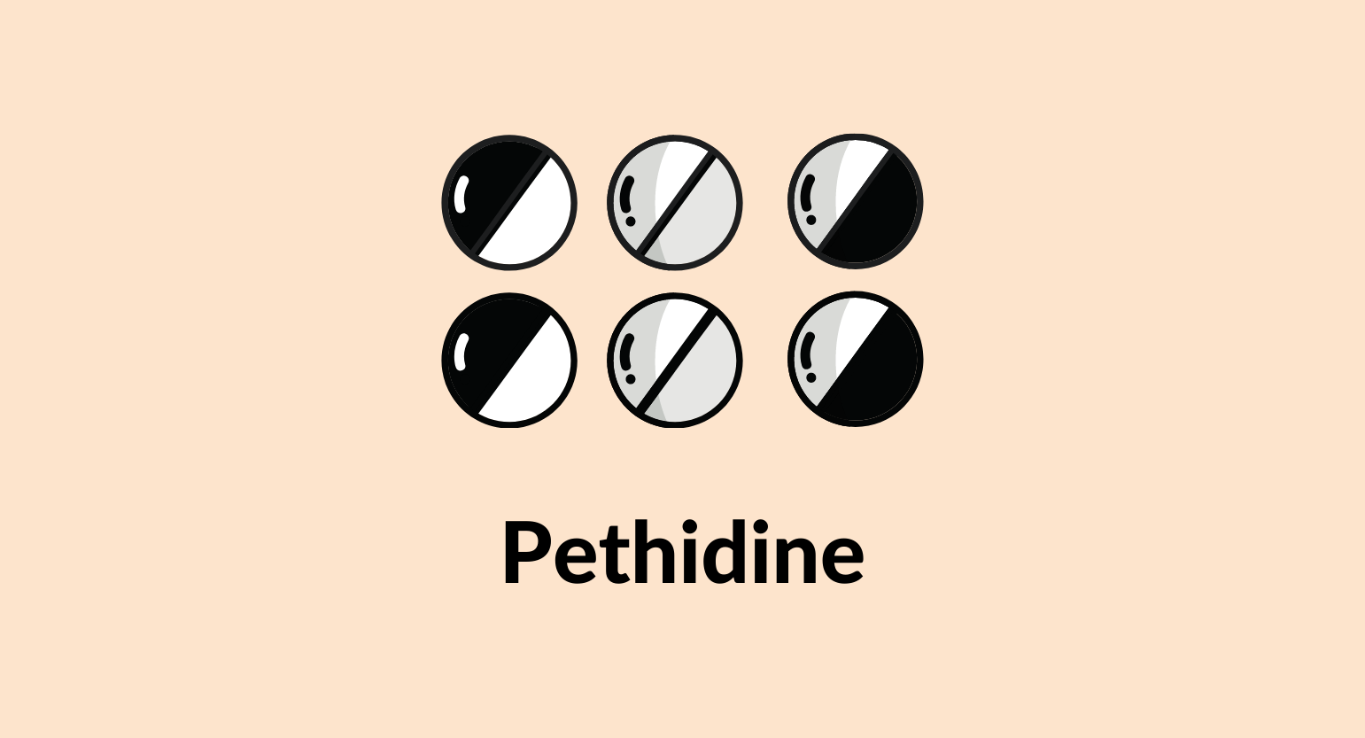 Illustration of pethidine tablets
