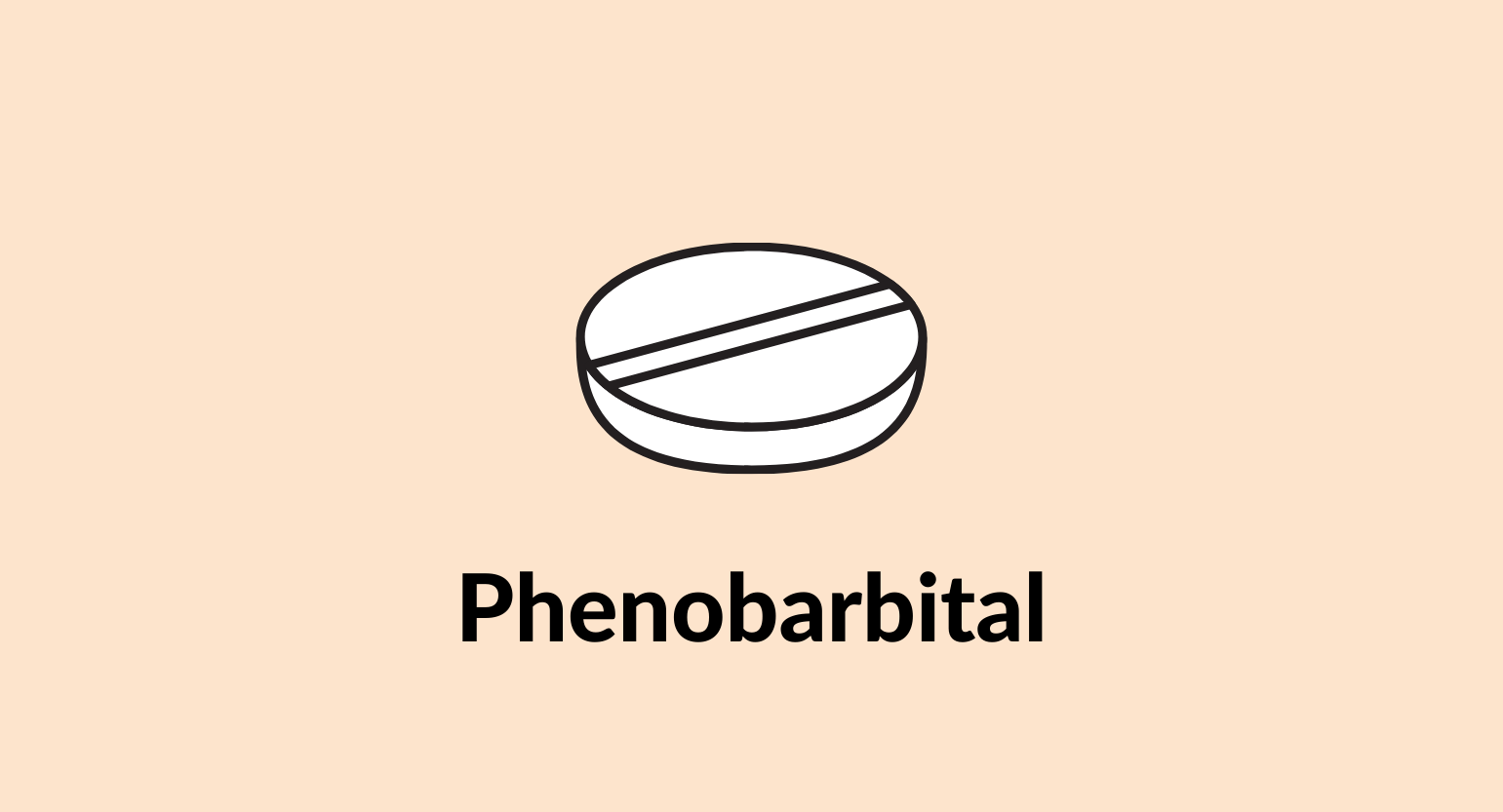 Illustration of a phenobarbital tablet