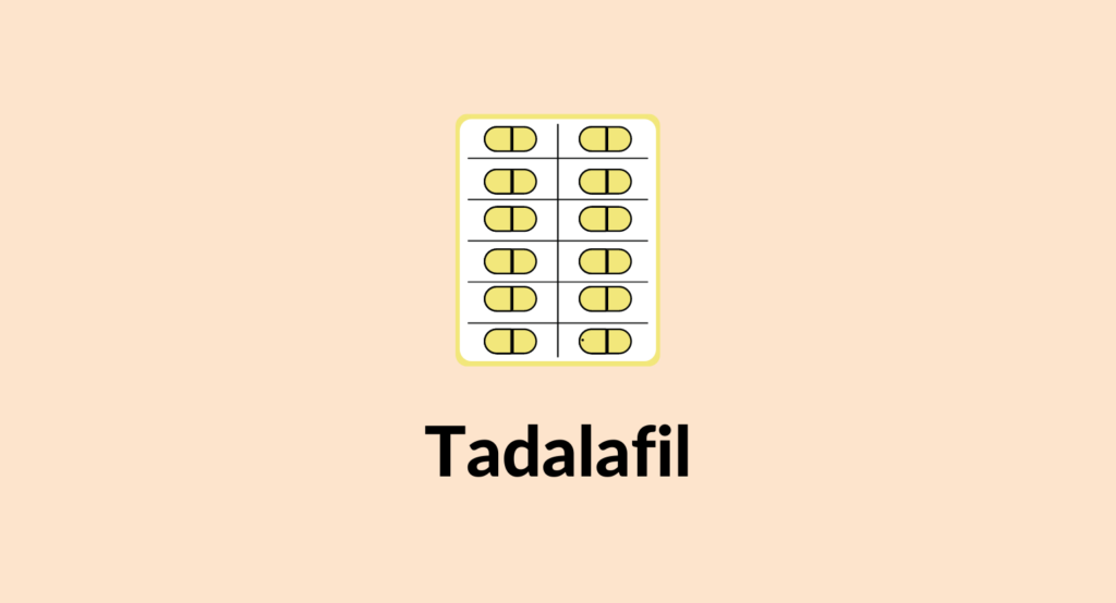 Illustration of tadalafil tablets