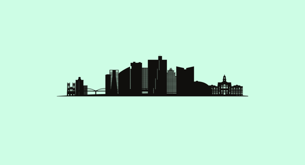 Fort Worth, city silhouette illustration